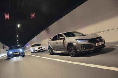 New Honda Civic Type R vs BMW M140i vs Ford Focus RS