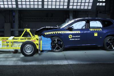BMW iX3 during Euro NCAP crash test