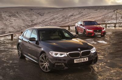 BMW 5 Series vs Jaguar XF static