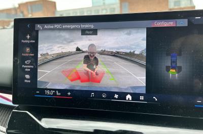 BMW i5 LT image of person on reversing camera