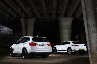 BMW iX3 vs Jaguar I-Pace rears