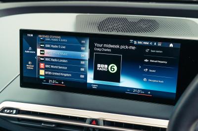 BMW iX infotainment touchscreen