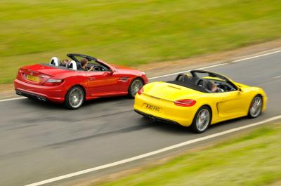 Used sports cars tested: Porsche Boxster vs Mercedes SLK