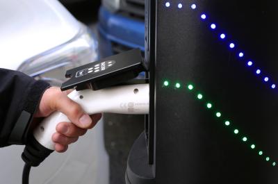 Electric car charging point