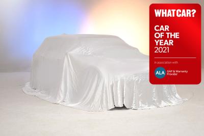 What Car? Car of the Year Awards 2021 car with logo
