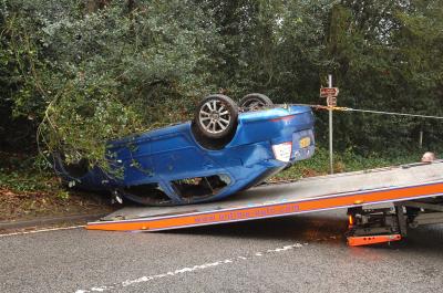 Crashed Skoda Octavia vRS