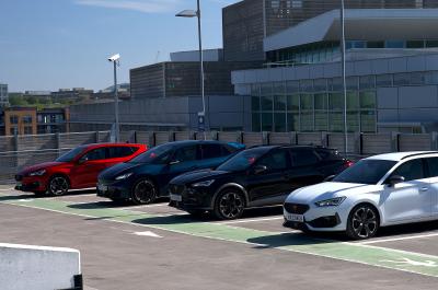 Cupra cars in a company car park