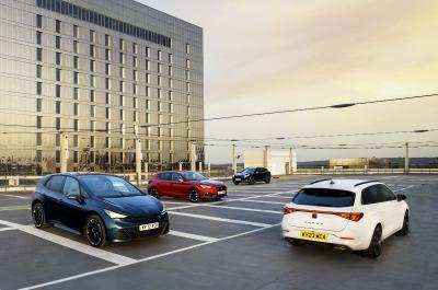 CUPRA company car range in car park