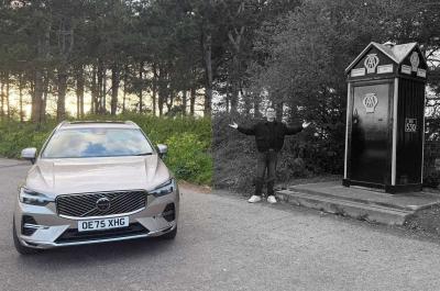 Darren with Volvo XC60 and AA call box
