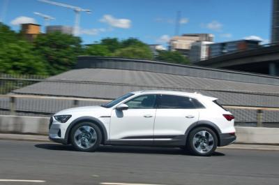 Audi E-tron driving