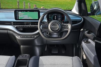 Electric Fiat 500 interior dashboard