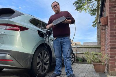 Darren with Skoda Enyaq charger