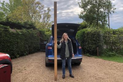 Skoda Enyaq long termer with wood