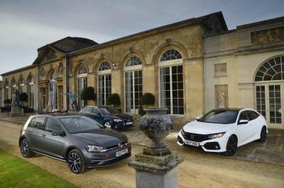 New Volkswagen Golf and Honda Civic vs Audi A3 Sportback