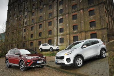 Kia Sportage vs Nissan Qashqai vs Toyota RAV4