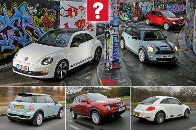 Used Mini Cooper S vs Nissan Juke vs Volkswagen Beetle