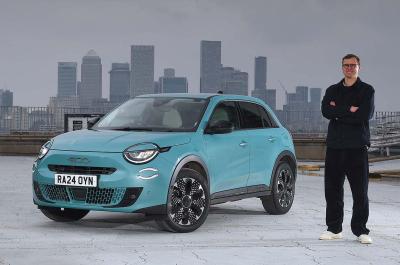 George Hill with Fiat 600 in London