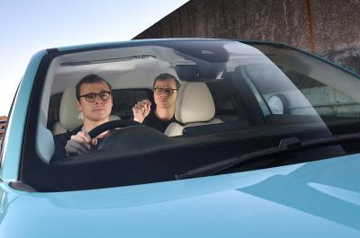 George Hill in Fiat 600 with back-seat driver