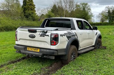 Ford Ranger Raptor stuck in field
