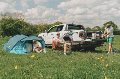 Ford Ranger Raptor with Max camping