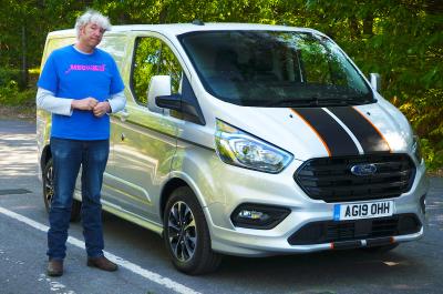 Edd China with Ford Transit Custom