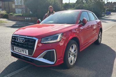 Friends checking out Audi Q2