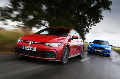 Honda Civic Type R vs Volkswagen Golf GTI fronts