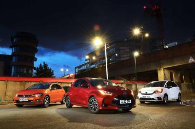 Honda Jazz vs Toyota Yaris vs Volkswagen Polo fronts