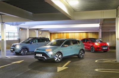 Hyundai Bayon vs Citroen C3 Aircross vs Ford Puma fronts