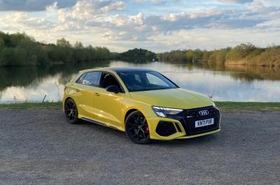 Audi RS3 long-termer front 3/4