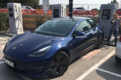 Tesla Model 3 long termer at Instavolt charging station