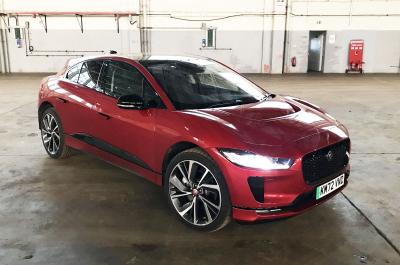 Jaguar I-Pace in hangar