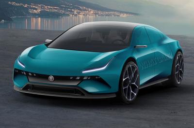 Jaguar four-door electric car