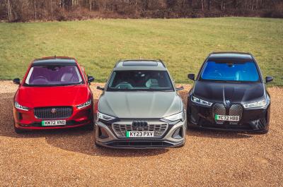 Jaguar I-Pace with Audi Q8 e-tron and BMW iX