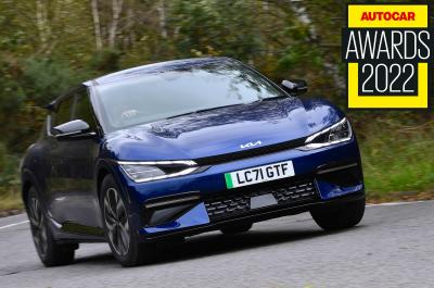 Kia EV6 with Autocar Awards logo