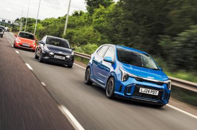 Kia Picanto vs Fiat 500 vs Hyundai i10 fronts