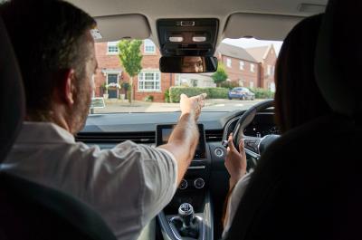 Learner driving having a lesson
