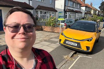 Lexus LBX with Darren and for sale sign