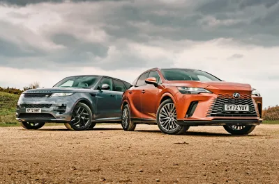 Lexus RX vs Range Rover Sport fronts