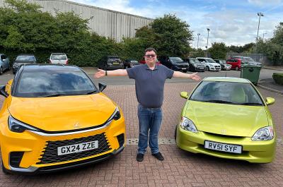 Lexus LBX and Honda Insight with Darren