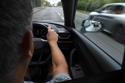 Long Term Cupra Leon Estate blind spot action