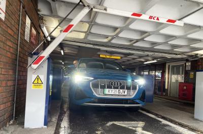 LT Audi E-tron Sportback exiting car park