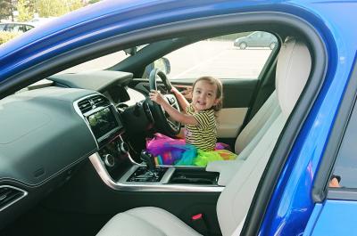LT Jaguar XE - child playing in driving seat