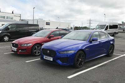 LT Jaguar XE with old XE - front