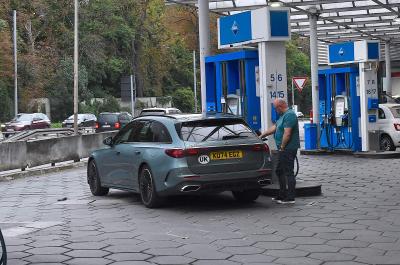 Mercedes E-Class fuel station