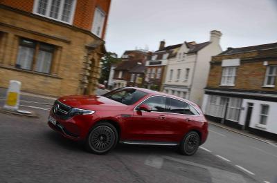 Mercedes EQC in town