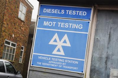MOT garage sign