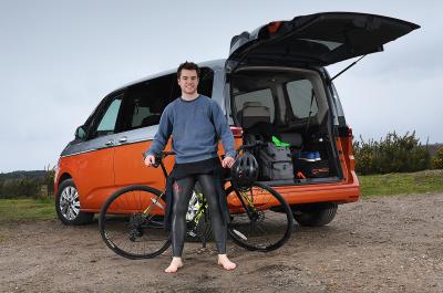 Multivan packed for a triathlon