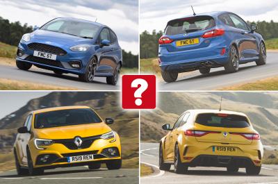 New Ford Fiesta ST vs used Renault Megane RS 300 Trophy montage