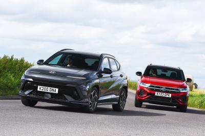 New Hyundai Kona vs Volkswagen T-Roc fronts